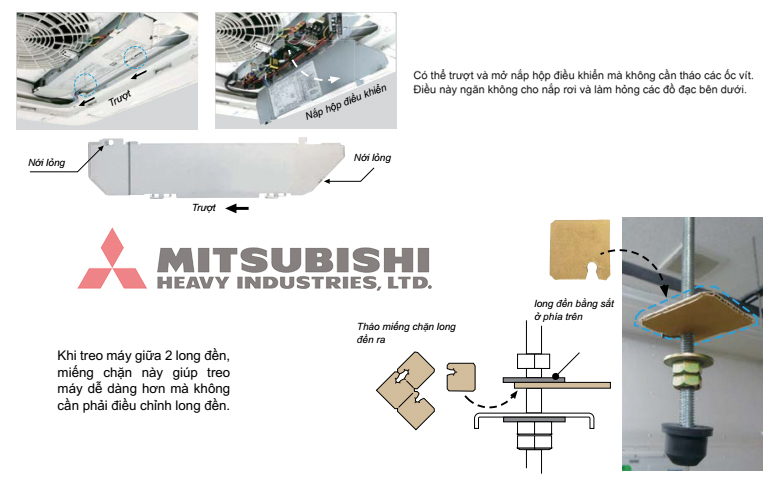 Lắp đặt bảo dưỡng điều hòa âm trần mitsubishi dễ dàng